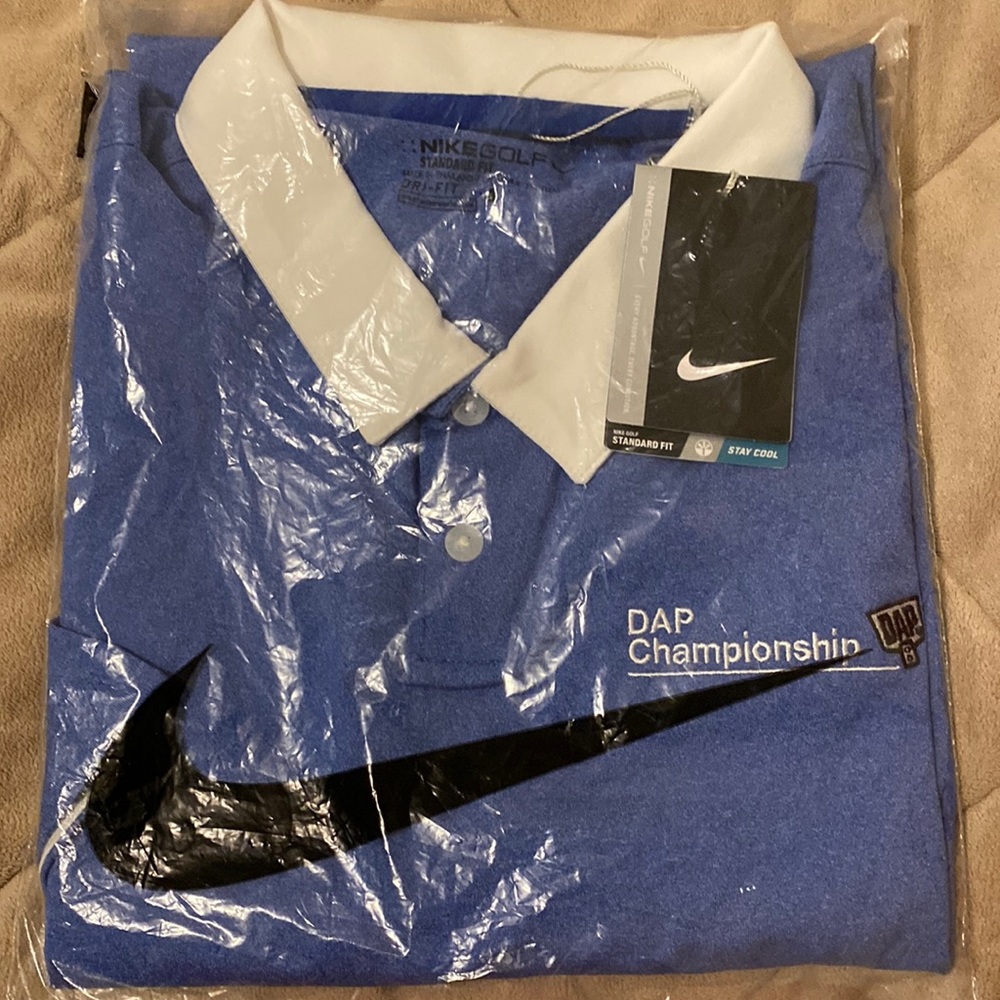 Nike Golf Dri-Fit men’s shirt polo Sz L Embroidered dap